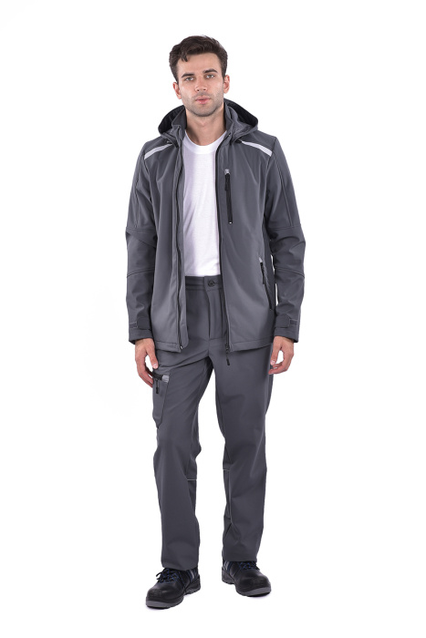 Костюм «КОС 854.1» софтшелл флис-мембрана серый